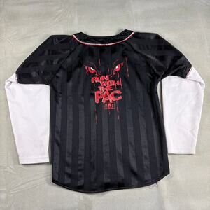 Vintage 90s nWo Wolfpac 'Run With The Pac' Youth Baseball Jersey‎ Long Sleeve